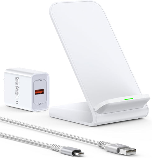 15w Android Wireless Charging Stand for Google Pixel 8 Pro 7 pro 7a 7 6 pro, QI Wireless Charger Station for Samsung Galaxy S24 S23 S22 Ultra Appl...