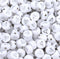 100PCS Letter Beads White Round Acrylic Alphabet Beads Silver Letter A Beads for Jewelry Making Bracelets Necklaces Key Chains DIY 4X7mm...