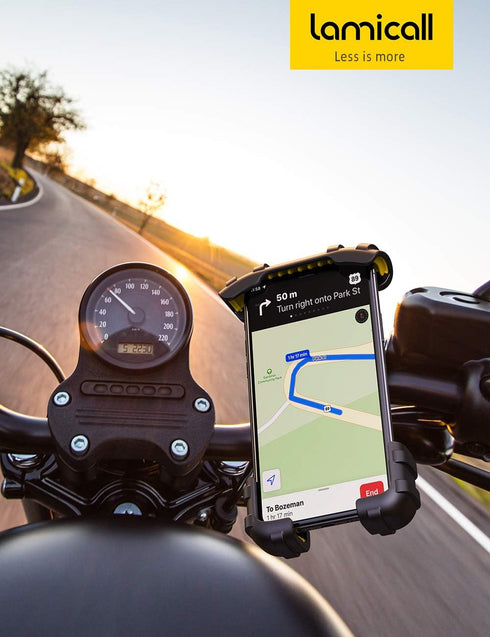 Lamicall Bike Phone Holder, Motorcycle Phone Mount - Adjustable Motorbike Phone Holder for iPhone 15 14 13 12 Pro Max Mini, 11 Pro Max Xs 8 X 8P 7...