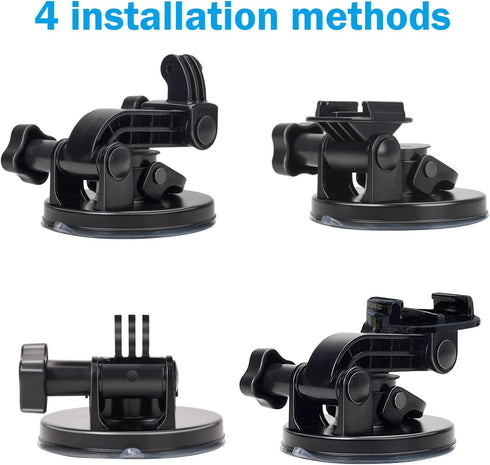 Suptig Suction Cup Mount Compatible for Gopro Hero 12/11/10/9/8/7/6/5/4/3/3+/2 Gopro Max, Hero+, Hero Session, and More Action Cameras Car Windshi...