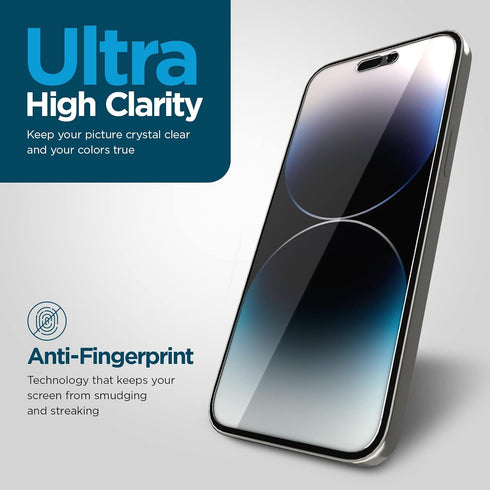 Case-Mate iPhone 14 Pro Screen Protector - 6.1 Inch - Anti-Scratch Tempered Glass with Shatter Protection - Durable 9H Glass Film with Touch Sensi...