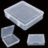 7 Pieces Mixed Sizes Rectangular Empty Mini Clear Plastic Organizer Storage Box Containers with Hinged Lids for Small Items and Other Craft Projec...