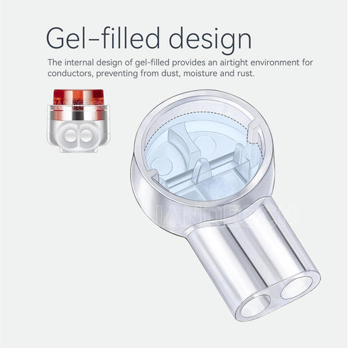 100pcs Waterproof Telephone Wire Connector, Gel-filled UY Butt Splice Network Cable Connectors (UY2/K2)...