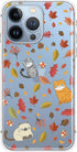 Compatible for iPhone 13 Pro Max Case (6.7 inch), Cute Cat Design with Autumn Leaves Pattern Fall Animal Style Transparent Soft TPU Protective Cle...