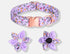 Dog Collar,Rhinestone Flower Girl Dog Collar Puppy Collar Floral Pattern Dog Collar Cute Dog Collar with Detachable Rhinestone Flower for Female D...