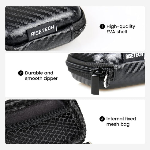 Earbud Case Earphone Carrying Case Hard EVA Headphone Storage Bag Small Zipper Pouch Compatible with Beats Fit Pro, urBeats3, Bose Soundsport, Ear...