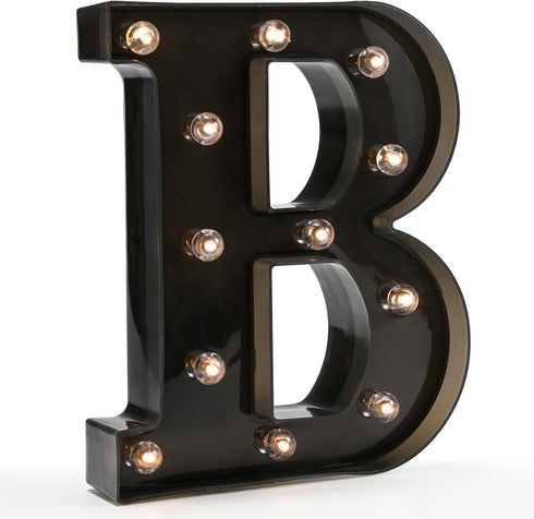 Light Up Black Alphabet Marquee Letters Sign LED Marquee Number Lights Sign for Night Light Home Bar Christmas Lamp Birthday Party Wedding Decorat...
