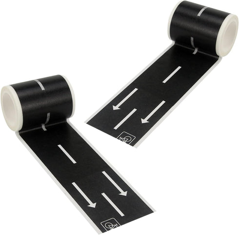 BOROLA Road Railway Tape for Toy Cars Track Trains, Perfect to Keep Your Kids Away from Screens, Kids Gifts (2 Rolls of Road)...