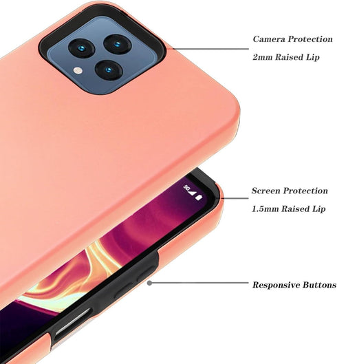 Ailiber Phone Case for Boost Celero 5G, Revvl 6 5G Case with Screen Protector, Dual Layer Structure Protection, Shock-Absorbing TPU Bumper Protect...