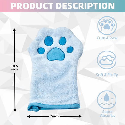 Grooming Towel for Drying Pets – Ultra Absorbent Dog Towel with Embroidered Microfiber Design, Ideal for Small Dogs and Cats, Machine Washable...