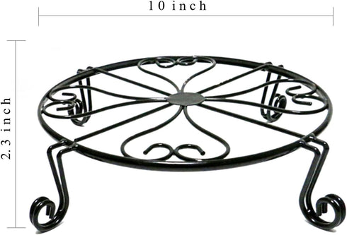 1 pack 10"-12" Metal Plant Stand Outdoor, for Flower Pot Heavy Duty Potted Holder Round Wrought Rustproof Iron Planter Stand, plant Stands Indoor ...