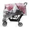 Universal Stroller Raincovers for Twins Baby Stroller Pushchair Waterproof Buggy Pram Raincoat Wind Dust Rain Covers PVC Double Carrycots Weather ...