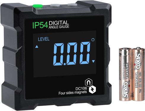 Digital Angle Finder, LEERCHUANG Angle Gauge Electronic Level Tool with 4-Sided Strong Magnet, Digital Inclinometer Angle Measuring Tool for Woodw...