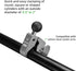 FANAUE Handlebar Base Mount Strong Rod Clamp with 1'' Ball for Rails 0.5" to 2.0" in Diameter, Compatible with RAM Mounts B Size Double Socket Arm...