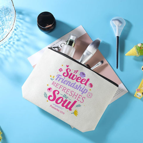 Funny Sister Gifts Makeup Bag Sister Birthday Gift Ideas, Sister Gifts from Sisters Brother Makeup Zipper Pouch Bag, Graduation Thank You Gifts Ch...