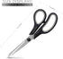 Scissors 8" Multipurpose Scissors Titanium Coated Sturdy Sharp Scissors Right/Left Handed Comfort-Grip Handles for Office Home School Sewing Fabri...