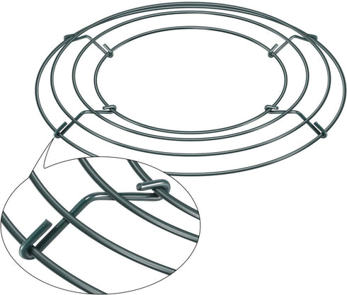 14 Inch Metal Wire Wreath Green Christmas Round Wire Frame Form Hanger Green 14 Inch Pack of 2...
