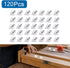 120 Pcs Drawer Wedges Drawer Bottom Repair Fixing Mending Wedges with Screws, Plastic Angle Code Bracket Fasteners, Drawer Reinforcement Repair Ki...