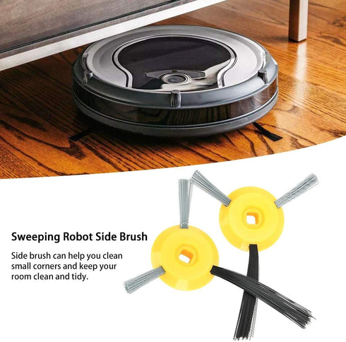 Zerodis Vacuum Cleaner Side Brush, 4pcs Sweeping Side Brush Fit for Shark Rv750 Rv700 Sweeping Robot Spiral Wool to Small Corners...