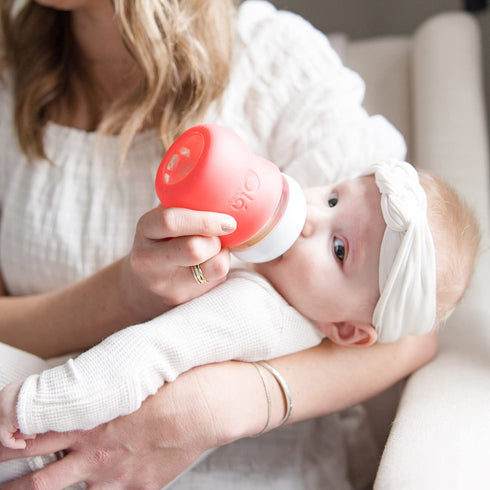 Olababy Silicone Sleeve for Avent Natural Glass Baby Bottles (4 oz, Pink)...