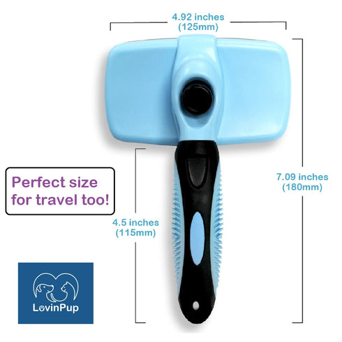 Dog Slicker Brush, Self Cleaning, Shedding and Grooming Tool for Pets, Best Dog Brush with Easily Retractable Bristles to Remove Hair Instantly...
