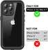for iPhone 12 Pro Max Waterproof Case with Built-in Screen Protector, Shockproof Dustproof Full Body Protective IP68 Waterproof Phone Case for iPh...