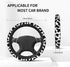 Black and White Cow Print Steering Wheel Cover Anti-Slip and Practical 14.5-15 Inch Universal Car Steering Wheel Cover with 2 Pieces Car Coasters ...