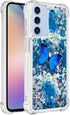 for Samsung Galaxy A15 5G Glitter Case Quicksand Floating Liquid Ultra Slim Fit Shockproof Silicone Case Protective Bumper Shell Case for Galaxy A...