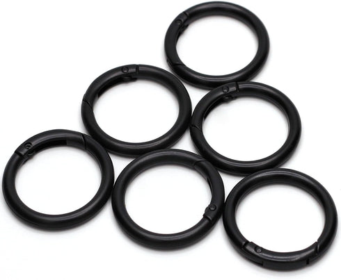 10Pcs Zinc Alloy Spring O Ring, 1-1/4" 32mm Gate O Ring Round Carabiner Metal Snap Clip Trigger Spring Keyring Buckle for Bags,Purses...