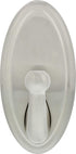 HIGH & MIGHTY 515819 Decorative Metal Hook, Easy Tool-Free Dry Wall Installation, Oval, Holds up to 25lb, Satin Nickel...