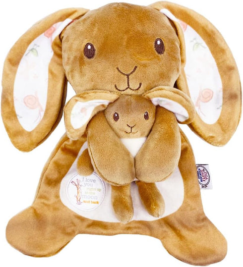 KIDS PREFERRED Guess How Much I Love You Cute Bunny Plush Lovey Crinkle Security Blanket for Infants, Babies, Toddlers and Kids...