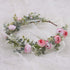 Floral Fall Artificial Baby Breath Flower Halo Wedding Crown Lilac Bridal Headpiece Greenery Crown HC-24 (F-pink)...
