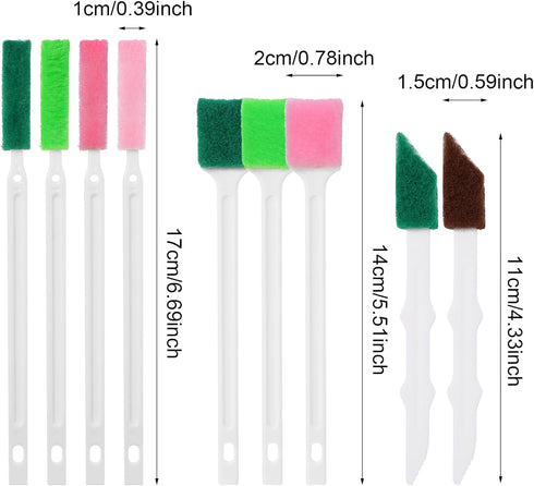 9Pcs Small Cleaning Brushes Crack and Crevice Cleaner Durable Household Cleaning Brushes for Tight Spaces Crevice Cleaning Brush Tools for Humidif...