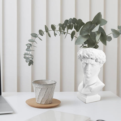 Cabilock Head Planter Pot Succulent Planter Flower Vase Greek Statue Planter Flower Vase Makeup Brush Pen Holder Home Garden Sculpture...