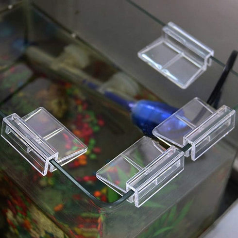 6 Pieces 8mm Acrylic Aquarium Cover Clip Aquarium Fish Tank Glass Cover Clip Support Holder Clear Universal Lid Clips for Rimless Aquariums...