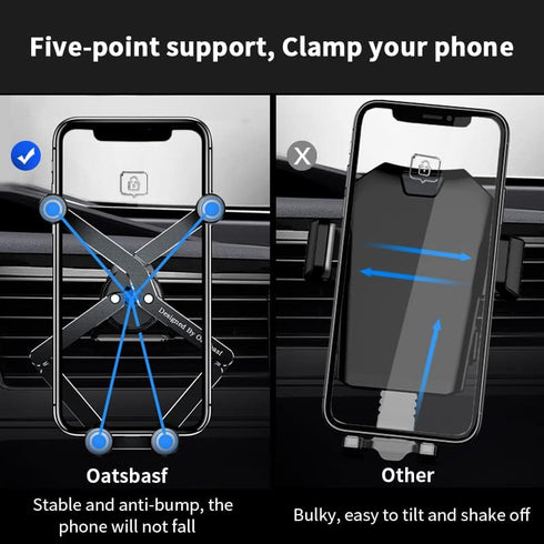 OATSBASF Car Phone Holder Mount 2023 Upgrade Gravity Car Phone Mount, Hands Free Phone Holder, Gravity Air Vent Car Mount, Suitable for Mobile Pho...