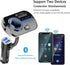 Bluetooth 5.0 FM Transmitter for Car Wireless FM Radio Adapter Car Kit Hands-Free Dual USB Ports with QC3.0 Support SIRI/Google Voice Assistant AU...