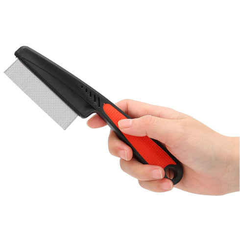 Comb, Stainless Steel Fine Tooth Comb Professional Head Removal Hair Comb Removes Dog Cat Pet Comb Grooming Tool, Fine Tooth Comb High Strength Te...