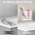 White Toothbrush Holders for Bathrooms, Toothbrush Holders Wall Mounted with 2 Cup, Dry & Wet Separation, Bathroom Countertop Organizer and Storag...