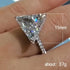 Vsoruln Fashion 925 Sterling Silver Shiny Full Diamond Ring Simple Triangle Zircon Women's Ring Cubic Zirconia Rings CZ Diamond Ring Eternity Enga...