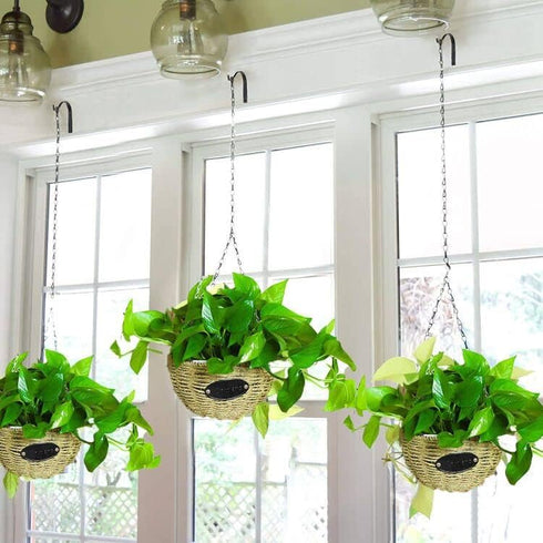Plant Hanger Bracket, Hanging Plant Hooks Outdoor, Hooks for Hanging Plants, Iron Wall Hooks Decorative Metal Hooks for Hanging Planter, Bird Feed...