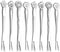 8Pcs 4.9 Inch Flower Stainless Steel Friut Forks Small Pickle Forks Dessert Cake Forks Salad Bistro Cocktail Fork Two Prong Dinner Appetizer Fork ...