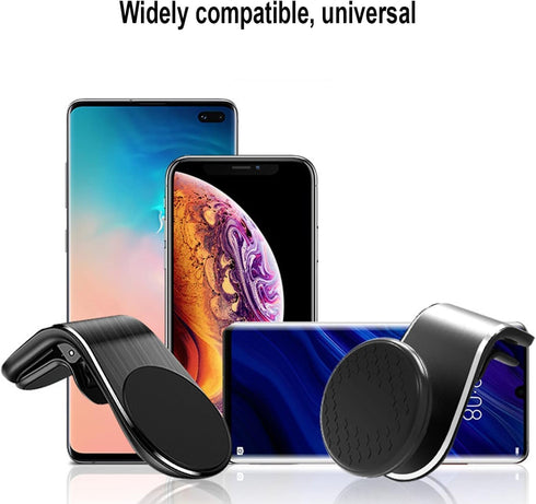 1Pc Black Universal Phone Holder Clip Car Air Vent Magnetic Mount Holder Bracket for Cell Phone GPS Suporte Celular Car Phone Holder, Cell Phone A...