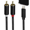 Lightning to RCA Audio Cable Long,2-Male Y Splitter Aux Aduio Cord Adapter Compatible with iPhone 14 13 12 11 XS XR X 8 7 6 5 iPad iPod to Car, Ho...