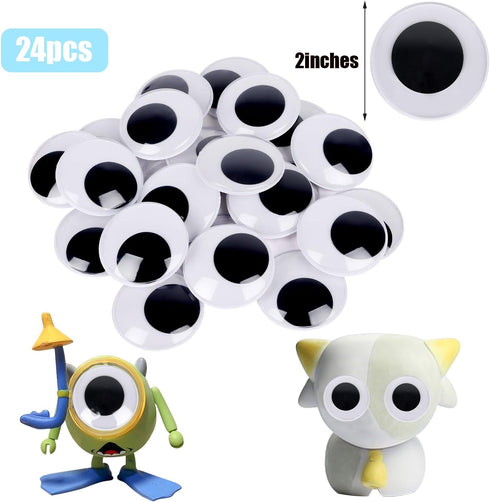 DECORA 2 Inch Wiggle Googly Eyes with Self Adhesive Set of 24...