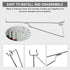 NORJIN 8 Pcs 8 Inch Metal Pegboard Hooks, Shelf Peghooks Peg Hooks Pegboard Accessories for Workbench, Kitchen, Garage, Retail Shop, Office and Ki...