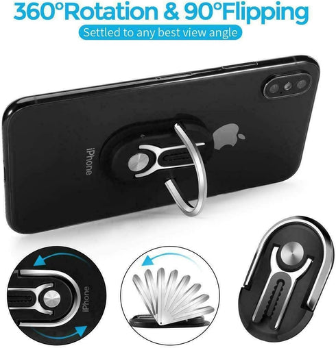 Finger Ring Holder Stand Car Air Metal Plate Rotating Magnetic Grip Portable for Cell Phone Ring Holder Finger Kickstand...