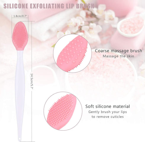 Yebeauty Silicone Facial Cleansing Brush Set of 15, 5pcs Face Scrubber, 5pcs Nose Blackhead Remover and 5pcs Double-Sided Exfoliating Lip Brush Li...