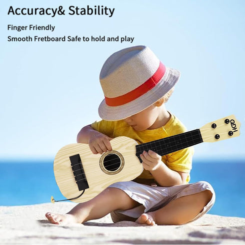 Kids Toy Ukulele Kids Guitar Musical Toy 17 Inch 4 String Mini Guitar with Pick Educational Learning Musical Instrument Toy for Ages 3-12 Children...