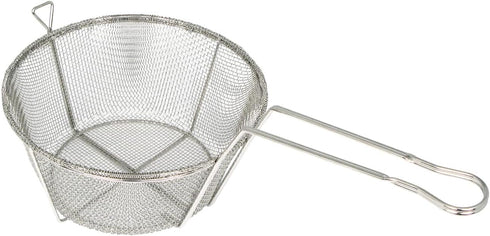 Winco FBRS-8 Round Wire Fry Basket, 8-1/2-Inch, 6-Mesh,Nickel,Medium...